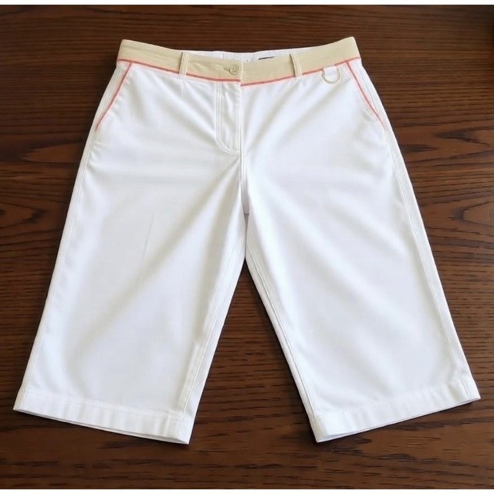 Celine Bermuda White Preppy Shorts Size 36/XS Quiet Luxury Old Money Summer - Picture 1 of 16